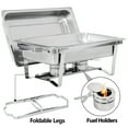 thumbnail image 4 of HomGarden 2 Pack Foldable 8QT Chafing Dish, Stainless Steel Buffet Chafer W/2 Fuel Holders, Silver, 4 of 11