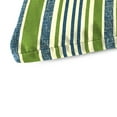 thumbnail image 2 of Jordan Manufacturing 44" x 16" Mateo Asparagus Green Stripe Rectangular Outdoor Settee Swing Bench Cushion with Ties, 2 of 8