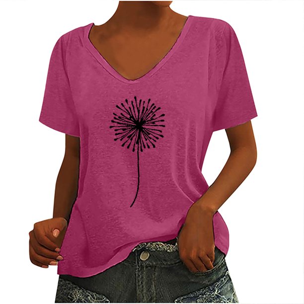 Camiseta sin mangas con cuello en V y estampado informal elegante para mujer OAVQHLG3B Store lin121212