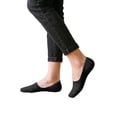 thumbnail image 2 of AWASD 1Pairs No Show Socks for Women Comfy Solid Socks Women's No Show Cut Socks Thin Breathable Retro Non Cushion Outdoors Running Hiking Casual No Show Socks Color Black One Size, 2 of 5