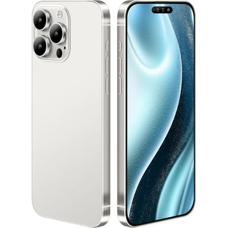 Dummy Fake Prop Phone Compatible with iPhone 15 Pro / 15 Pro Max Non-Working Store Display Phones Kids Pretend Play Phone That Look Real (for 15 Pro Max Silver Colorscreen)