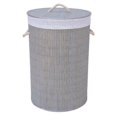 thumbnail image 1 of Home Basics JTBH45165-1 Round Bamboo Hamper, Grey, 1 of 7