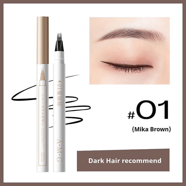 Xihbxyly Lápiz de Cejas Líquido de Cuatro Puntas, de Secado Rápido y Larga Duración, Diseño Ergonómico Fácil de Usar, Uso Diario, Ideal para Principiantes o Artistas Del Maquillaje, 0,55 Ml.