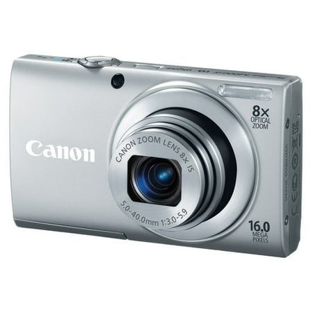 Canon PowerShot A4000 IS Silver 16MP Digital Camera w/ 8x Optical Zoom Lens, 3" LCD Display, HD Video and Image Stabilization