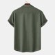 thumbnail image 5 of Ceisia Men's Solid Color Loose Fit Short Sleeve Button Down Shirt for Casual & Vacation Wear Army Green M Gifts, 5 of 9