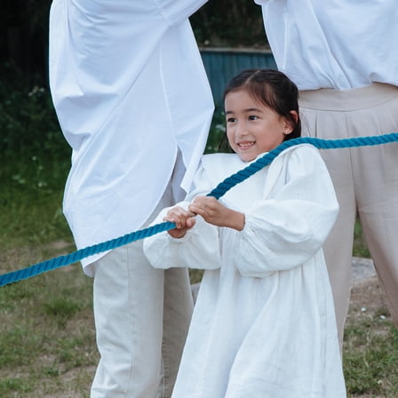 WEUVEB Strong 1Pack Twisted Tug of War Cotton Rope for Teamwork Training and Picnic Games