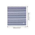 thumbnail image 3 of INSPIRE CHIC Women's Geometric Printed Cotton Linen Scarves, Retro Lace Trim Square Headscarf Neckerchief 23.6x23.6" Geometric-1-Navy Blue, 3 of 6