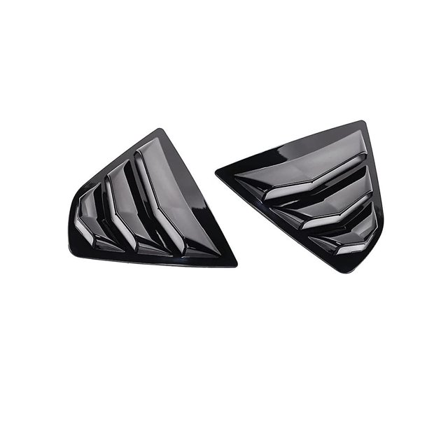 Para accesorios 2018-2023, rejillas de ventilación laterales traseras, cortinas de ventilación, molduras de cubierta, persianas - Negro brillante, negro brillante