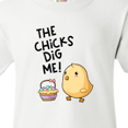 thumbnail image 4 of Inktastic The Chicks Dig Me Easter Baby Chick with Basket and Eggs Youth T-Shirt, 4 of 5