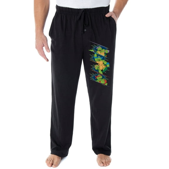 Teenage Mutant Ninja Turtle Men's 4 Character Panel Loungewear Pajama Pants