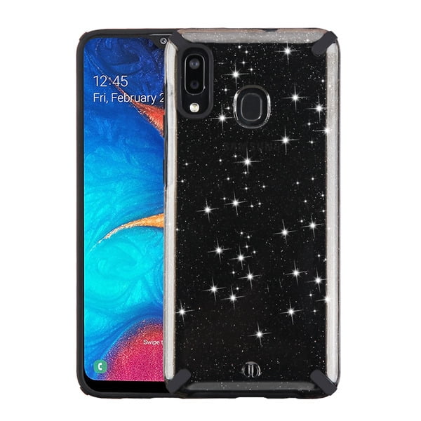 Samsung Galaxy A20 Phone Case Glitter Fashinon Sparkly Bling Hybrid Luxury Shiny Spark Shell