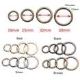 thumbnail image 2 of 1pc 19/25/32/38mm Plated Gate Round Push Trigger Spring O-Ring Buckles Snap Clasp Clip Carabiner Purses Handbags Bag Belt Buckle SILVER 38MM, 2 of 8