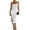 A White, variant on Cocktail Dresses for Women Sleeveless Square Neck Ruched Bodycon Midi Dress, Backless Spaghetti Strap Side Split Party Dress for Cocktail, Date Night & Club Wine,S