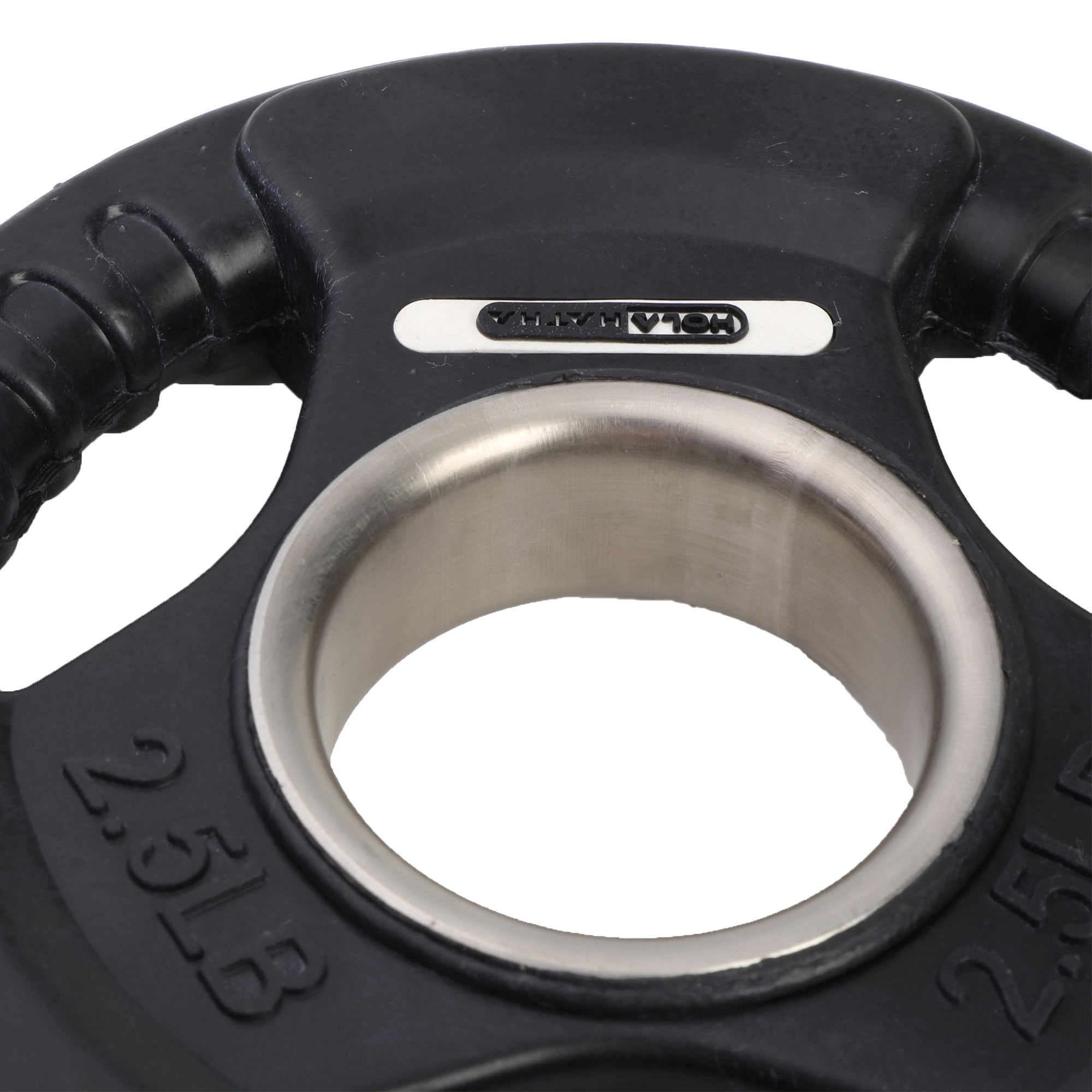 HolaHatha 2.5-Pound Olympic Rubber Coated Weight Plates w/Handle (2 Pack)