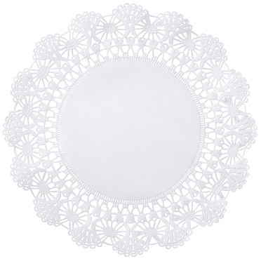 The Baker Celebrations 100 White Round 8" Paper Lace Doilies, Disposable Table Placemat
