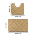 thumbnail image 3 of Vacemry Bathroom Toilet Rug Set 2-Piece, Non Slip U-Shape Latex Bath Mat, Absorbent Quick-Dry Floor Carpet, Velvet Fleece Bathroom Rugs For Toilet Shower Tub Washable Decor, 3 of 6