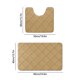 thumbnail image 3 of Juego de alfombras para inodoro con base antideslizante de látex en forma de U – Alfombra absorbente de secado rápido para baño, ducha, bañera y lavabo – Alfombra de baño lavable, 3 of 6