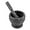 Black, variant on Plastic Mortar And Pestle Set - Manual Spice Grinder, Granite Simulation Bowl - Kitchen Kit (Wood Grain Color)