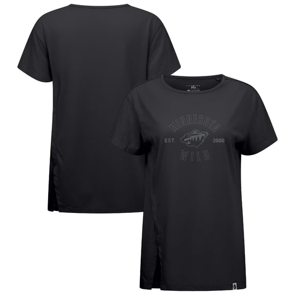 Women's Levelwear Black Minnesota Wild Influx Abyssal T-Shirt