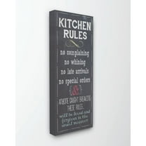 Stupell IndustriesKitchen Rules Chalkboard Look Kitchen Canvas Wall Art by Jo Moulton