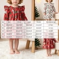 thumbnail image 7 of Girls Ruffle Long Sleeve Dress All Over Christmas Tree Printed Lightweight Cute Loose Casual Dresses, 7 of 7
