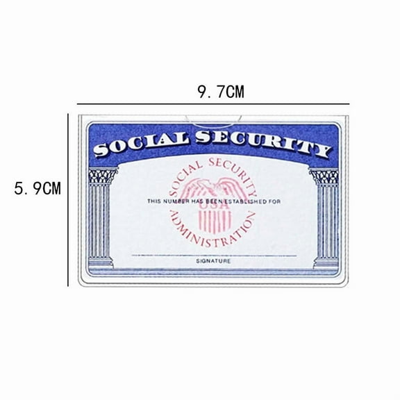PVC Transparent Waterproof Social Security Card Holder Hard Protective Cover for Driver License Business Student Medical Cards