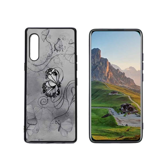 Compatible with LG Velvet 5G Phone Case, Butterfly-Line-Art-75 Case Silicone Protective for Teen Girl Boy Case for LG Velvet 5G