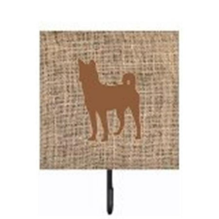 

Carolines Treasures BB1110-BL-BN-SH4 Basenji Burlap And Brown Leash Or Key Holder
