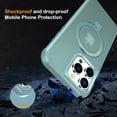 thumbnail image 5 of Dteck Magnetic for iPhone 16 Pro Max Case with Screen Protector Camera Lens Cover, Compatible with MagSafe, Military Grade Drop Ring Holder Translucent Slim Hard Back Soft Edge,Blue, 5 of 8
