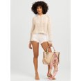 thumbnail image 4 of Jessica Simpson Women's Mikaela Pointelle Hoodie Sweater with Long Sleeves, Lightweight, Sizes XS-XL, 4 of 7