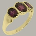 thumbnail image 2 of LBG British Made 14k Yellow Gold Natural Garnet Womens Anniversary Ring - 33 size options - Size 6.5, 2 of 7