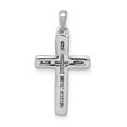 thumbnail image 3 of 14K White Gold Charm Pendant Diamond Round Small 1 10Ct. Cross, 3 of 4