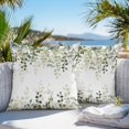 thumbnail image 3 of Sage Green Eucalyptus Throw Pillow Covers 26x26 Inch Set of 2, Spring Leaves Botanical Watercolor Waterproof Outdoor Pillow Covers, Decorative Cushion Pillowcases for Couch, Sofa, Bed, Garden, Patio, 3 of 9