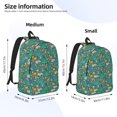 thumbnail image 3 of Honeii Jungle Animals Print Canvas College Laptop Backpack, Durable Rucksack Travel Notebook Bag School Backpack Book Bag for Men Women-Medium, 3 of 7