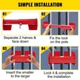 thumbnail image 3 of KFFKFF Security Lock for Cargo Containers, Adjustable 9.84"-17.32" Span, Includes 2 Keys, Red Powder-Coated Finish, Spring Lock Mechanism, Suitable for Containers and Semi-Trailer Boxes, 3 of 9