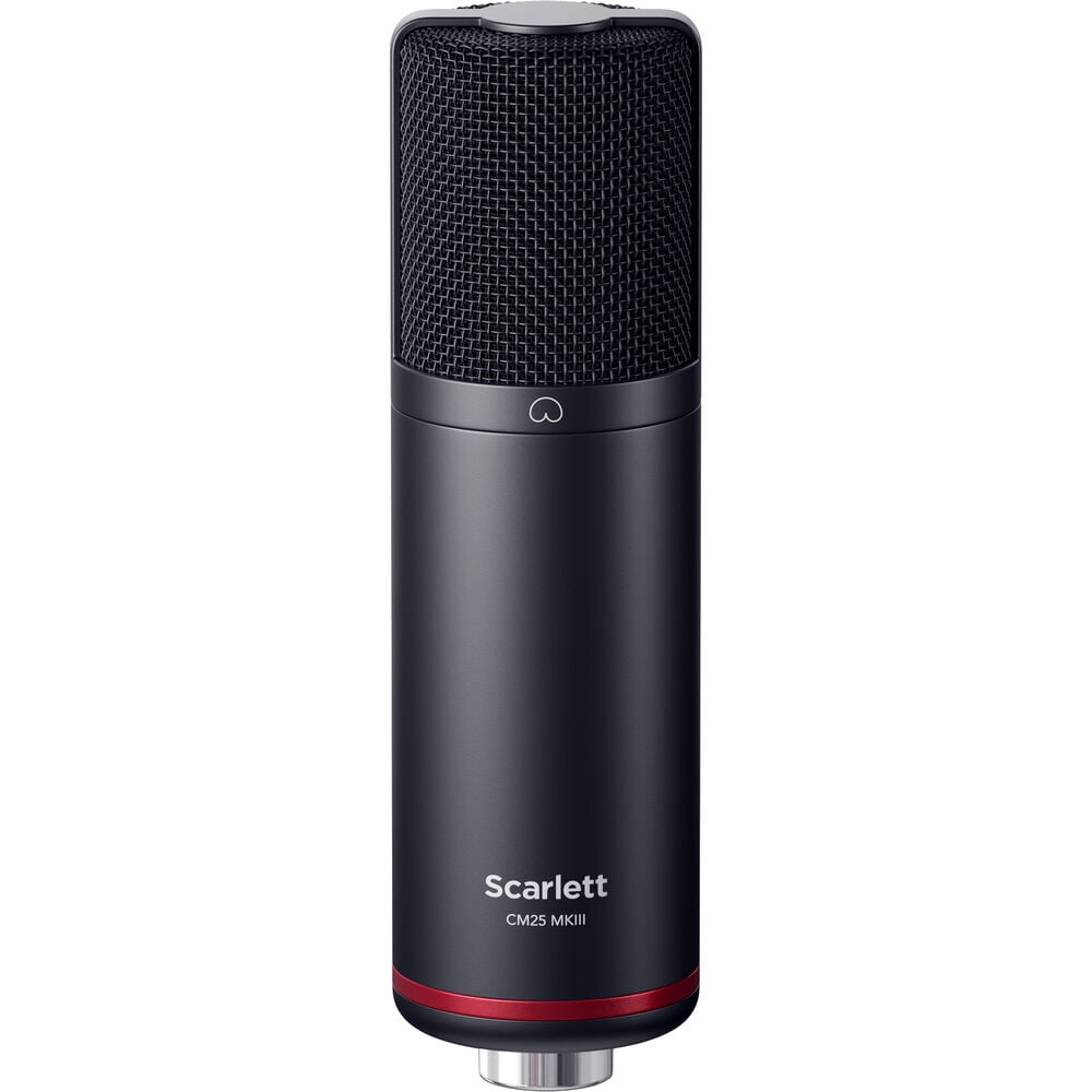 Focusrite Scarlett 2i2 USB-C Audio Interface (4th Generation) with Tripod Mic Stand + Boom, Headphone Holder, Pop Filter & 2x XLR Cable Bundle