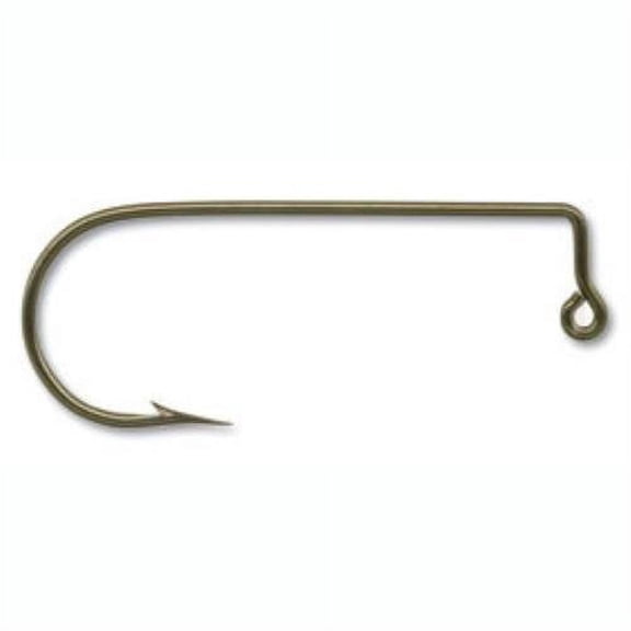 Mustad 32755 Aberdeen Jig Classic Hook, 90 Degree Bend 1 Extra Strong, Short Shank - Bronze - 100 Per Pack