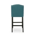 thumbnail image 6 of Newboti Furniture Vienna Contemporary Fabric Tufted Wingback 31 Inch Counter Stools, Set of 2, Teal and Dark Brown 73745, 6 of 15