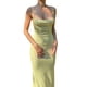 thumbnail image 5 of VISgogo Vestido largo casual para mujer, sin mangas, sin espalda, corte bajo, estampado floral, vestido de tirantes con vendaje en la espalda VISgogo moda, 5 of 7