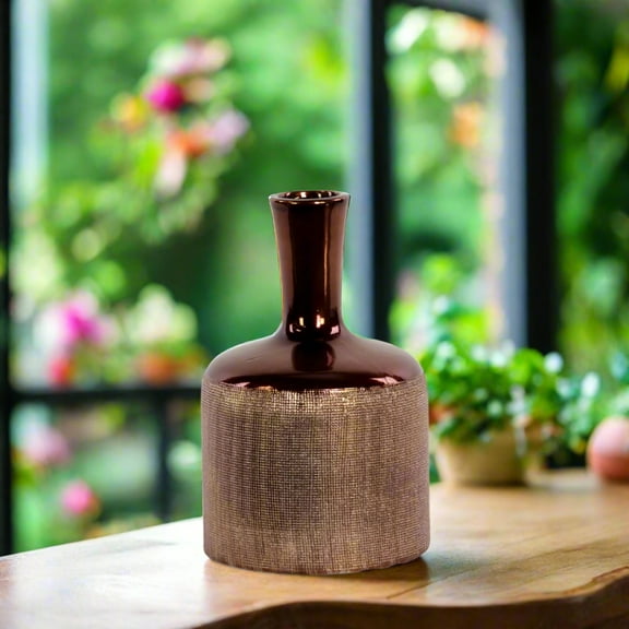 Indie Engraved Ceramic Bottle Vase