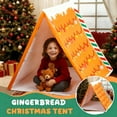 thumbnail image 3 of Gingerbread House Tent, Fun Christmas Gingerbread House Play Tent, Brown Christmas Sleepover Tents, Lightweight Detachable and Small Size for Kids Home Indoor Xmas Holiday Party(01,2pcs), 3 of 10