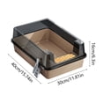 thumbnail image 4 of Blateno Semi Enclosed High Sides Cat Litter Box with Litter Scoop, Anti-Splash Detachable Plastic Kitten Toilet, Odor Control Filter Mat Large Capacity Litter Pan for Indoor Cats, 4 of 7