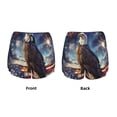 thumbnail image 5 of Lsque Night Sky Bald Eagle Printed Women's Running Shorts with Liner Pockets,Elastic Quick Dry Workout Athletic Gym Yoga Shorts,Womens High Waist Shorts-X-Large, 5 of 9
