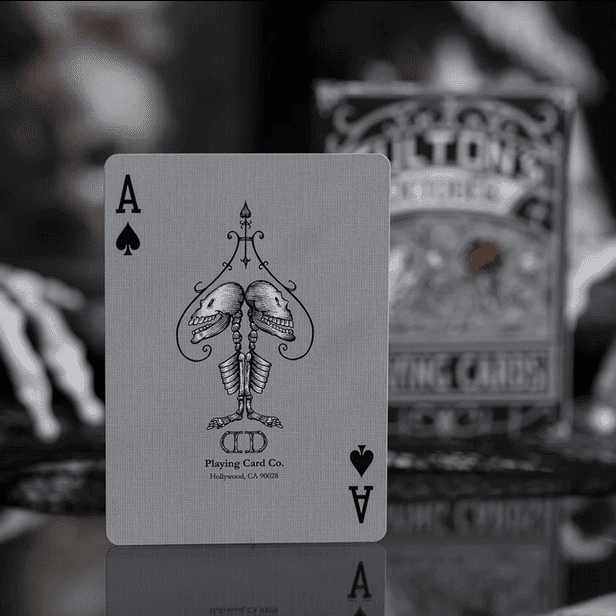 FULTONS OCTOBER TOMBSTONE GREY PLAYING CARDS by Fulton