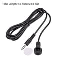 thumbnail image 2 of Unique Bargains IR Infrared Receiver Extender Cable 0.14' Jack 4.9FT Long 26ft Receiving Distance Black Flat Head, 2 of 4