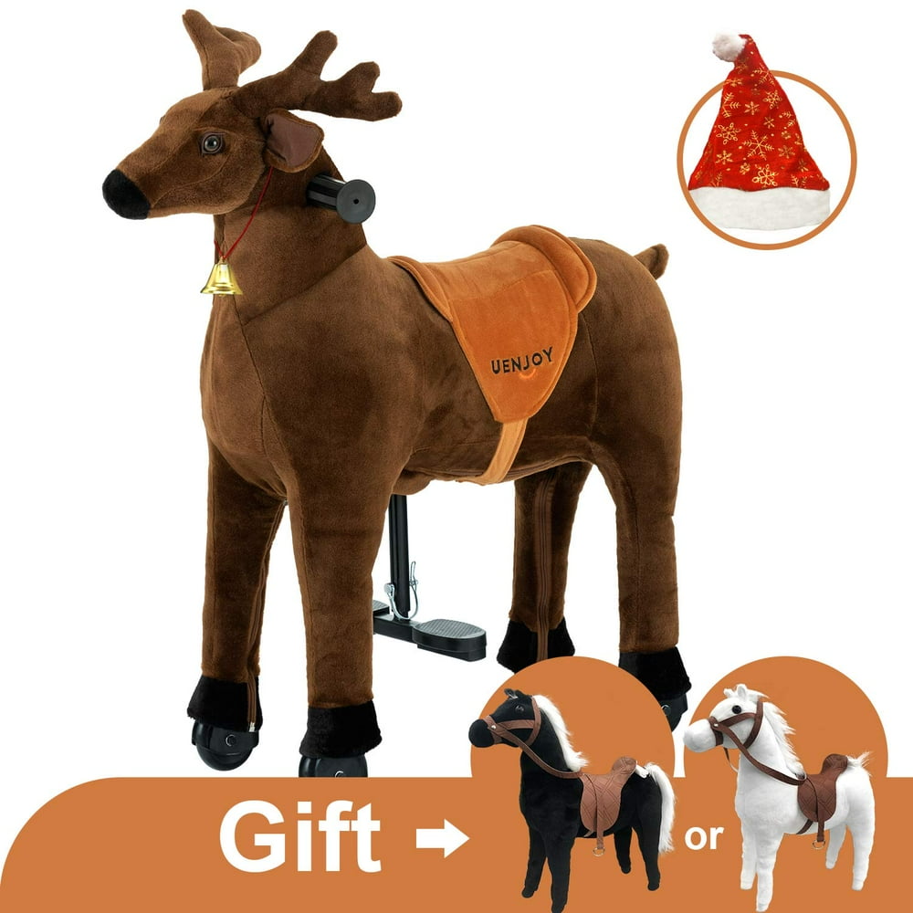 Uenjoy Kids Ride on Reindeer Riding Horse Toy, Pony Rider Mechanical