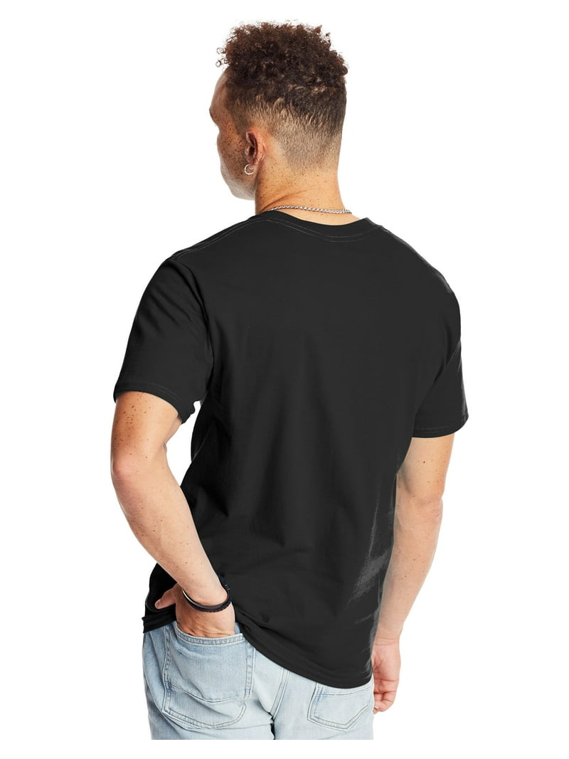 Hanes, Heavyweight Cotton T-Shirt, 2PK, Big & Tall Black 2XLT