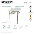 thumbnail image 2 of Kingston Brass Kvpb30mb Templeton 30" Oval Marble Wall Mounted Bathroom Console - Nickel, 2 of 6