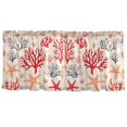 thumbnail image 7 of Yayeee Kitchen Curtains Tier Set of 2 Light Filtering 57"x24" Over Sink Window Panels, Retro Starfish, 7 of 7