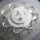 thumbnail image 5 of Stainless Steel Marble Kitchen Tables For Dinner Modern Long Rectangular Pandora Glossy Slate Dining Table Indoor Furniture My Lux Decor Round, 5 of 17